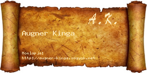 Augner Kinga névjegykártya